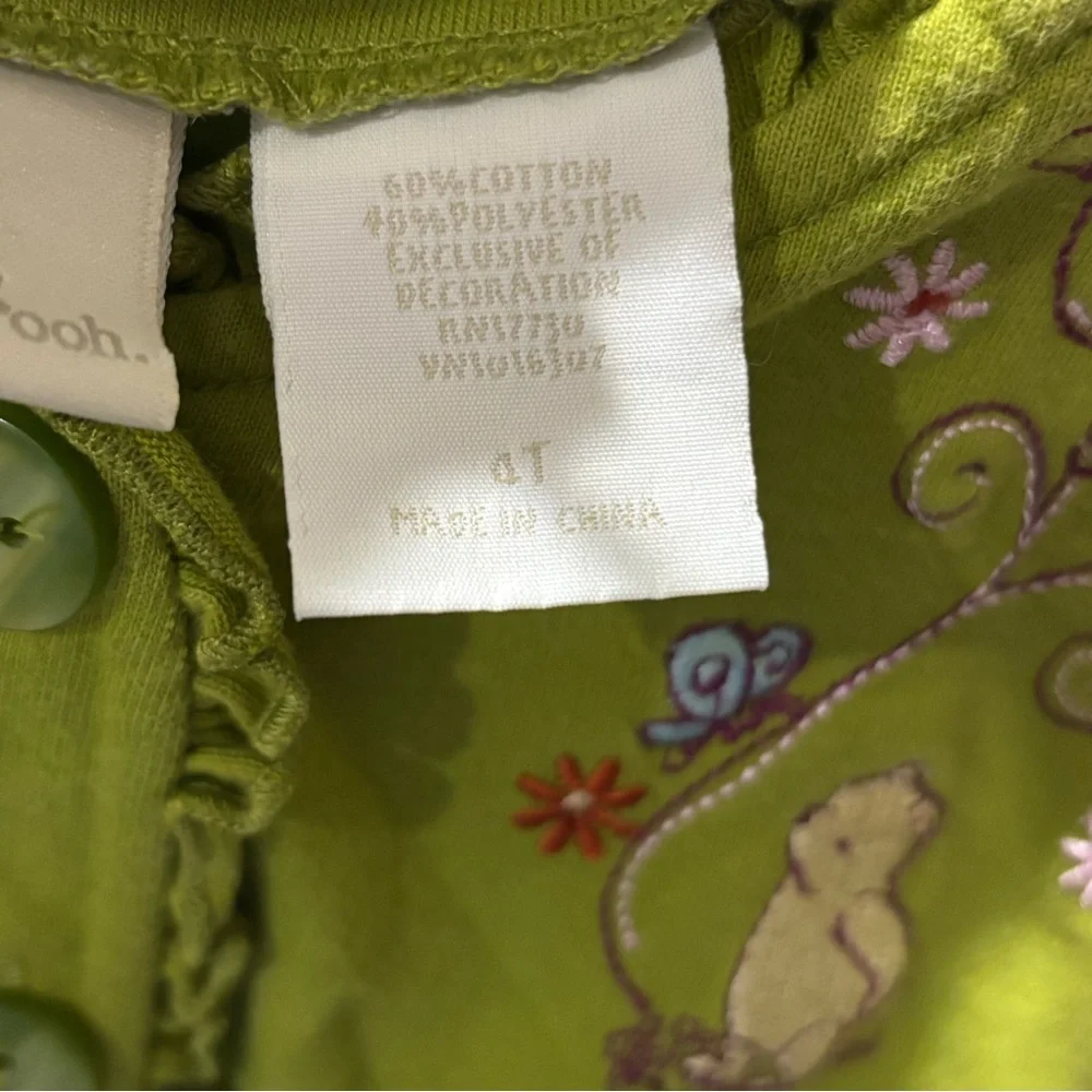 Vintage Classic Pooh Green Cardigan